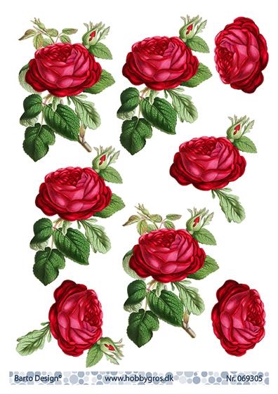 3D Barto Design Røde roser